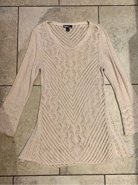 Cream Knit Tunic Dress by Style & Co Women’s size Large